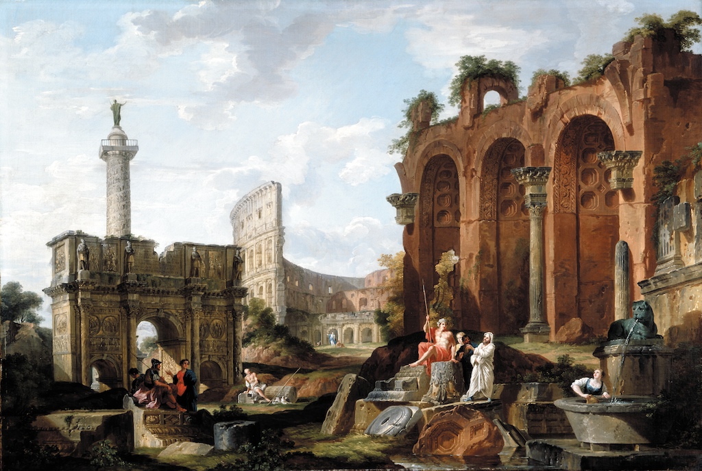 1691-1765-Italian-Panini-Giovanni-Paolo-ND-An-Architectural-Capriccio-of-Roman-Ruins.jpg