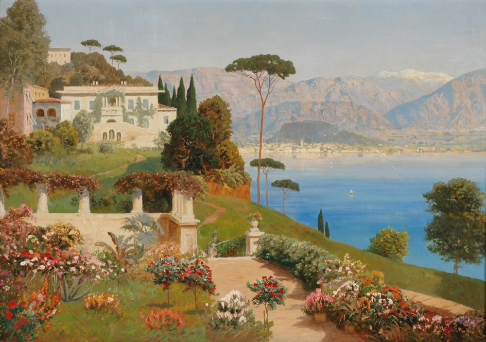 <b>«Lake Como, Italy»,</b> 1926<br />Музей искусства и истории, Женева. 30x40.Холст, масло. Самарин Н. 2013<br />Цена с багетом  - после согласования.