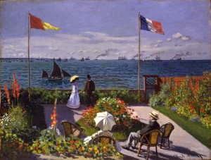Handout photo of "Garden at Sainte-Adresse", painted by Claude Monet in 1867