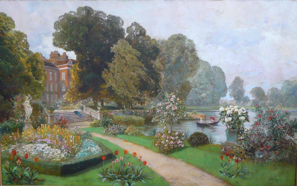 <b>«The Palace Garden»,</b> 1939<br />Музей Унтерлинден,Кольмар. 24x40.Холст, масло. Самарин Н. 2011<br />Цена с багетом  - после согласования.